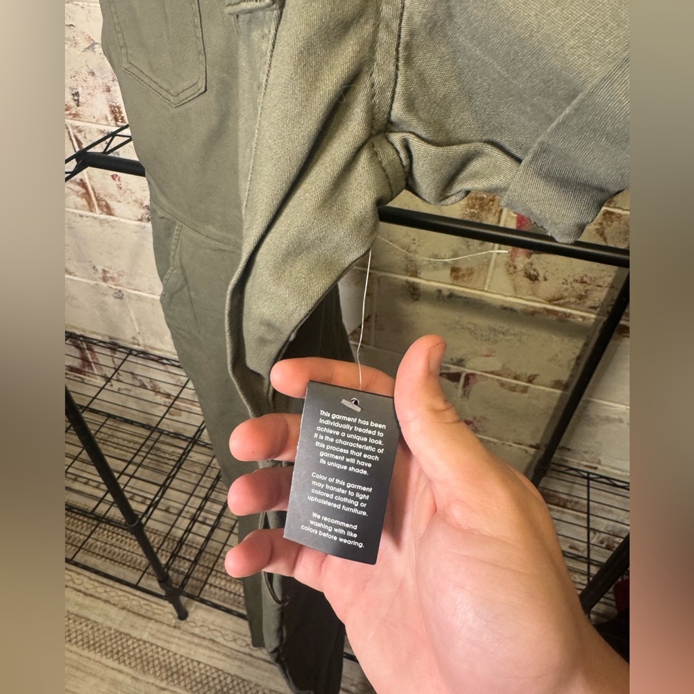 Celebrity Pink Olive Button-Up Jumpsuit - Picture 5 of 9